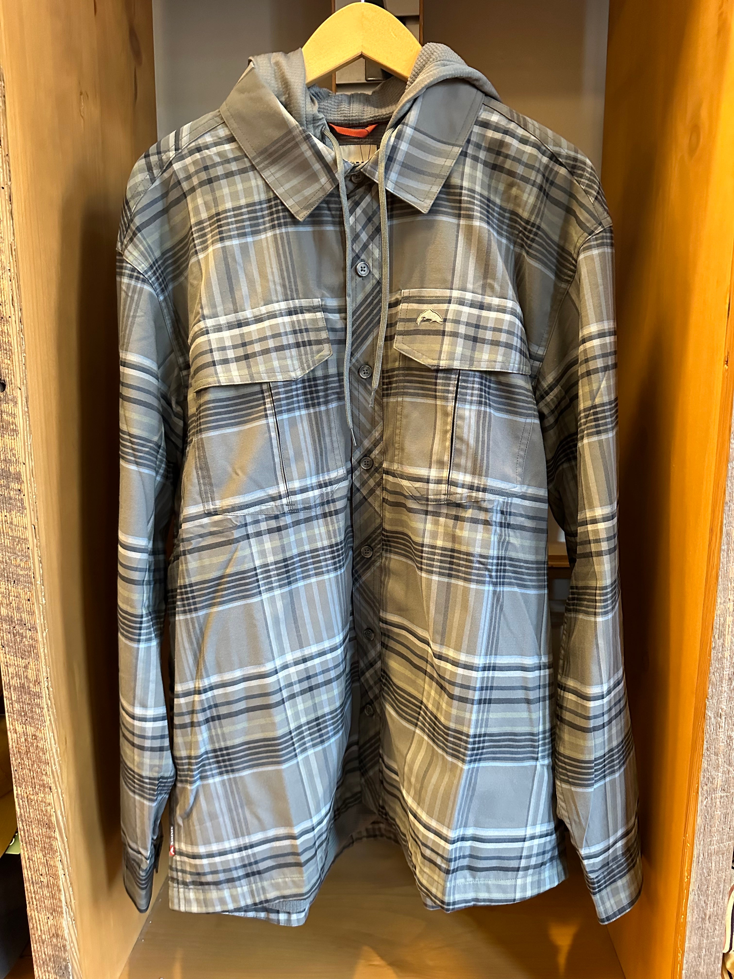 Simms Cold Weather Hoody - Gunmetal Neo Plaid