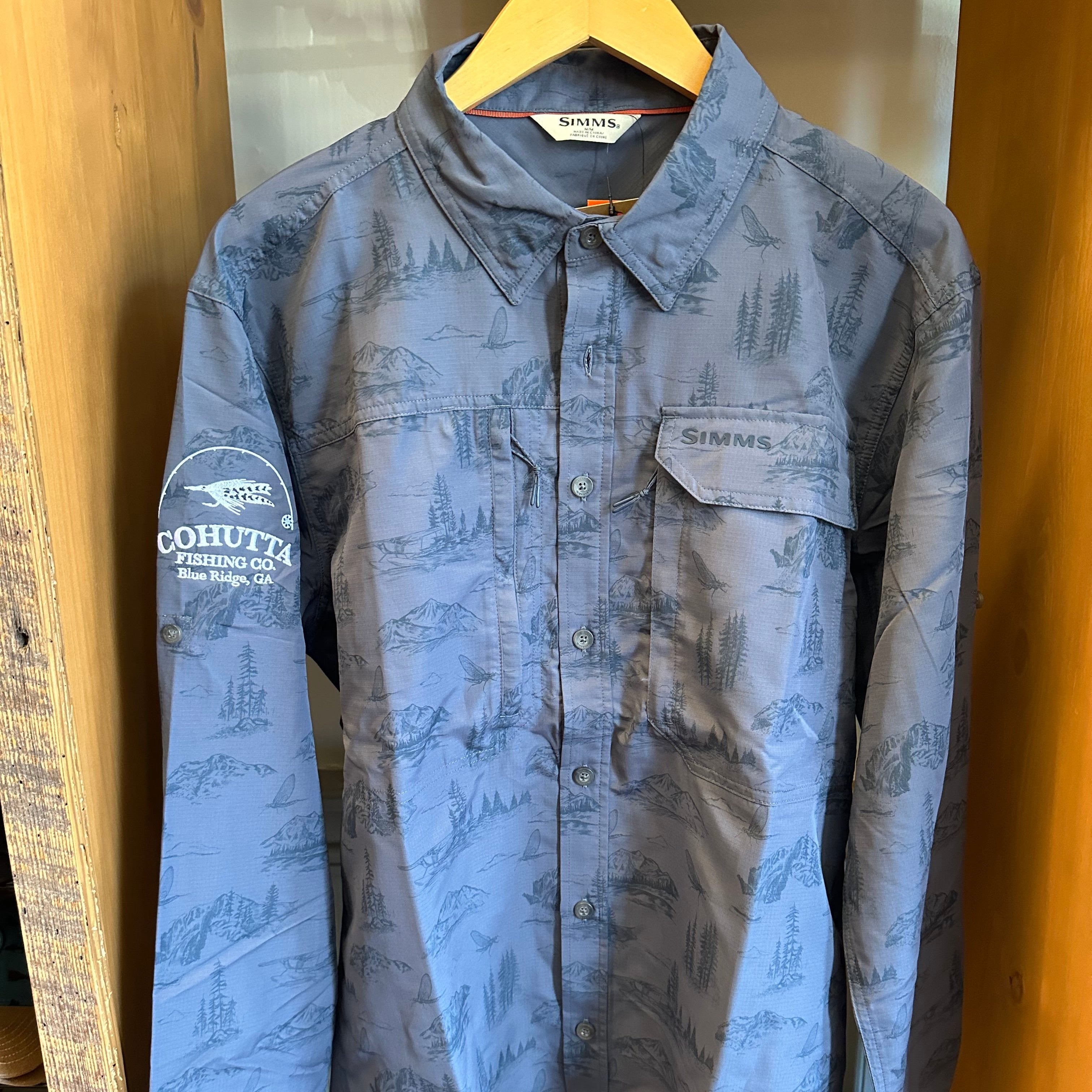 CFC Simms Guide Shirt - Selvedge Mayfly Print