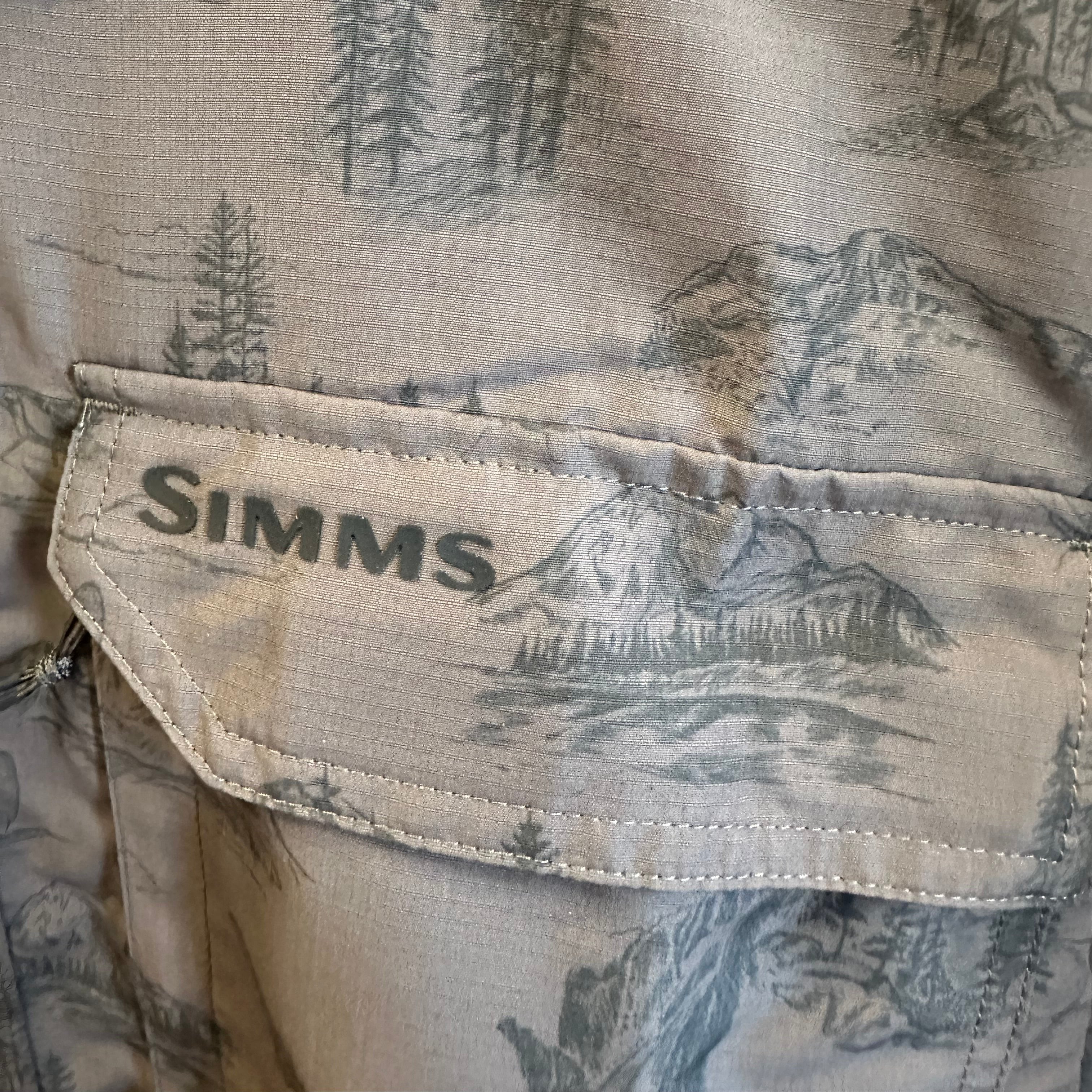 CFC Simms Guide Shirt - Selvedge Mayfly Print